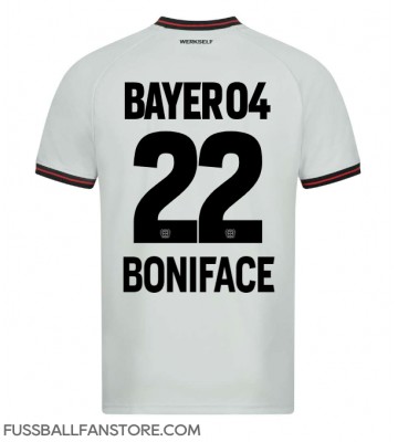 Bayer Leverkusen Victor Boniface #22 Replik Auswärtstrikot 2023-24 Kurzarm